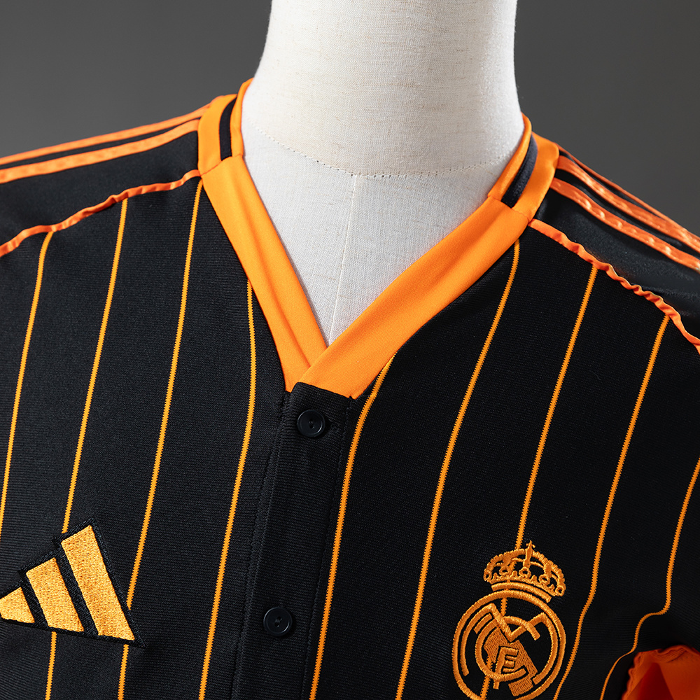 Real Madrid 25/26 US Pack Full-Button Baseball Jersey – Replica Football Baseball Shirt – S–4XL