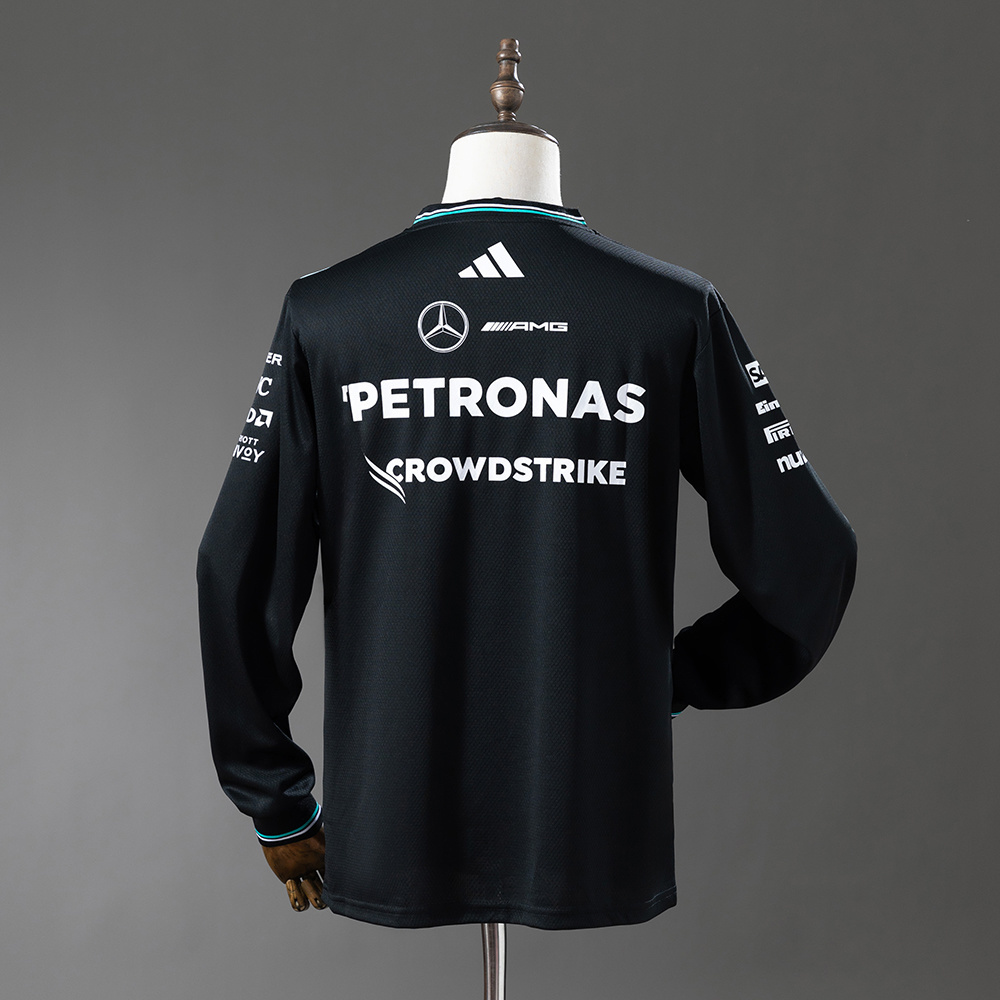 Mercedes-AMG Team 2025 F1 Racing Suit Long Sleeve Black – Motorsport Replica – S–5XL