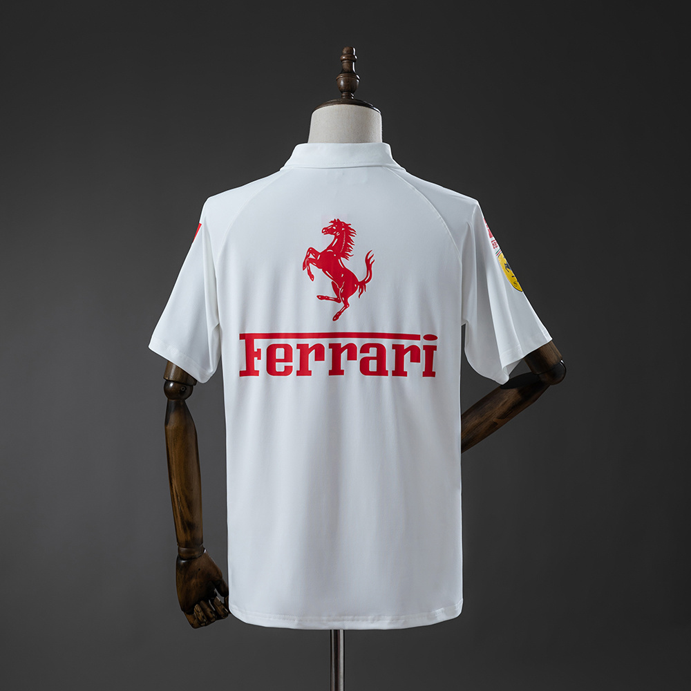 Scuderia Ferrari F1 2025 White Polo S-3XL