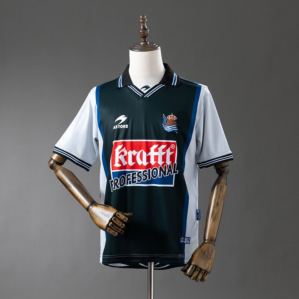 Real Sociedad 2000/02 Away Retro Jersey – Replica Football Soccer Shirt – S–XXL