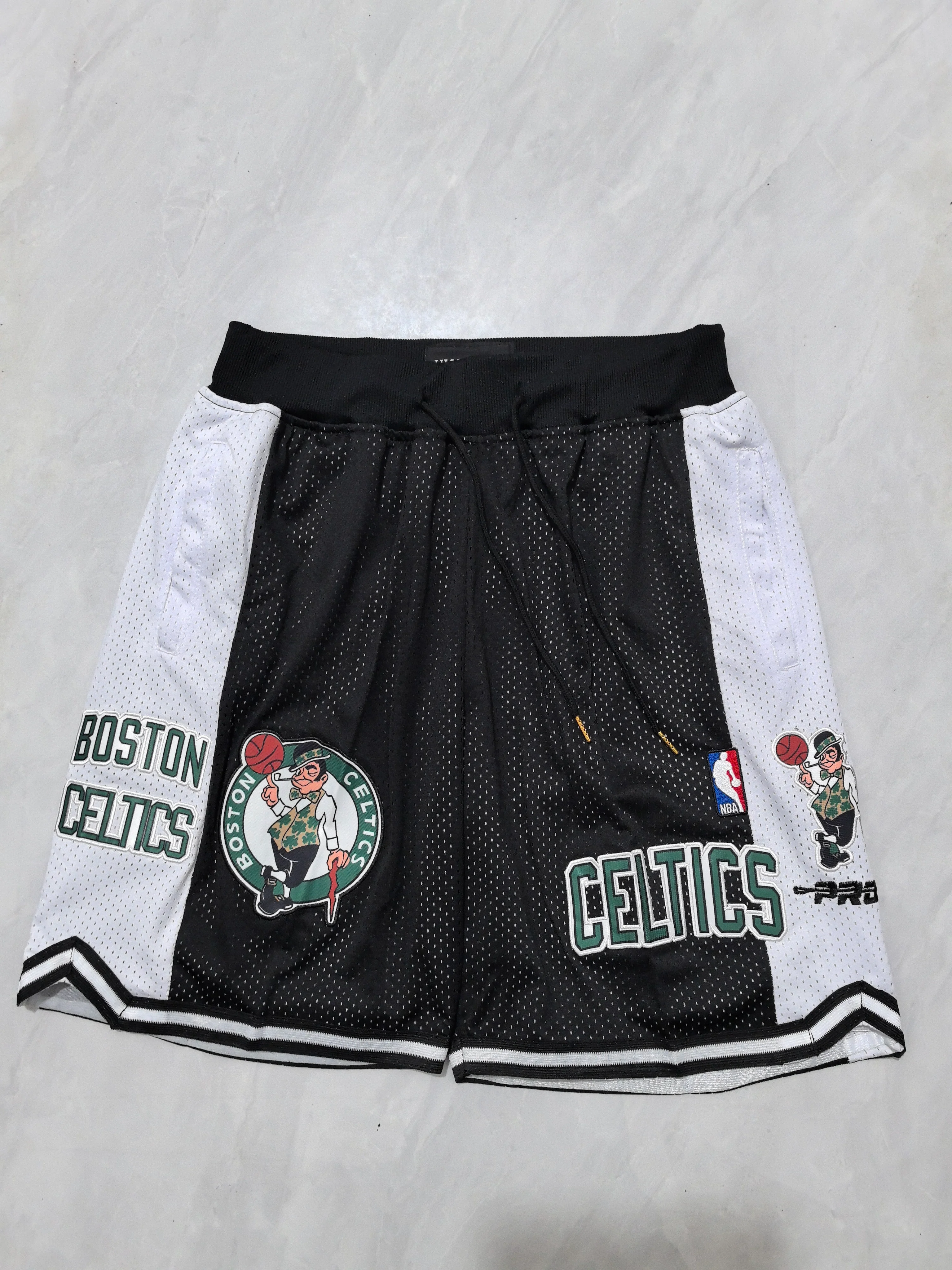 JUST DON Boston Celtics Black Pocket Shorts