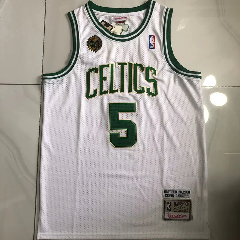 Kevin Garnett Mitchell & Ness Boston Celtics 2007-08  White Jersey