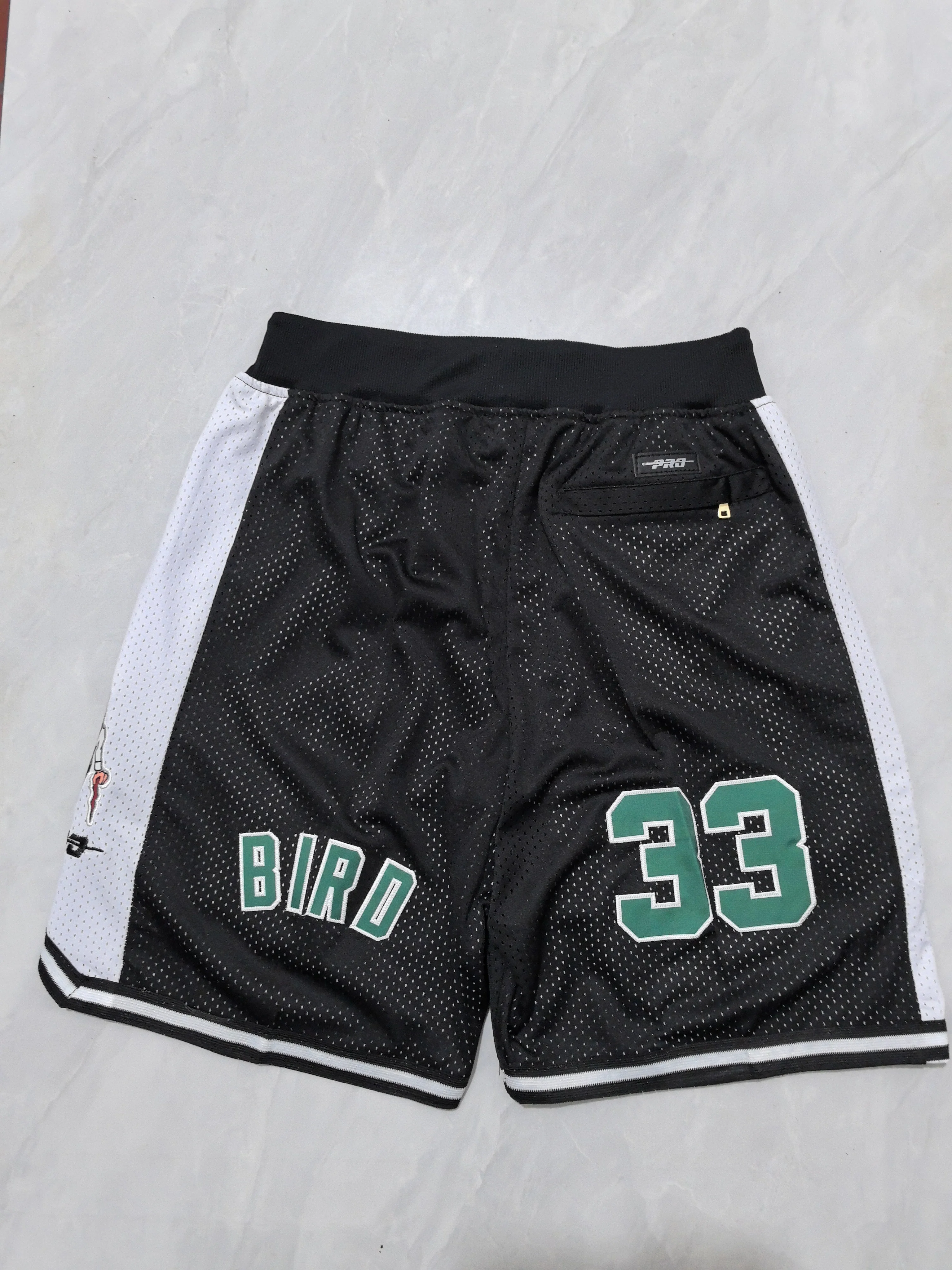 JUST DON Boston Celtics Black Pocket Shorts