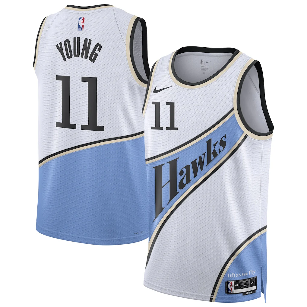 Unisex Atlanta Hawks Trae Young White 2024/25 Swingman  Jersey - City Edition