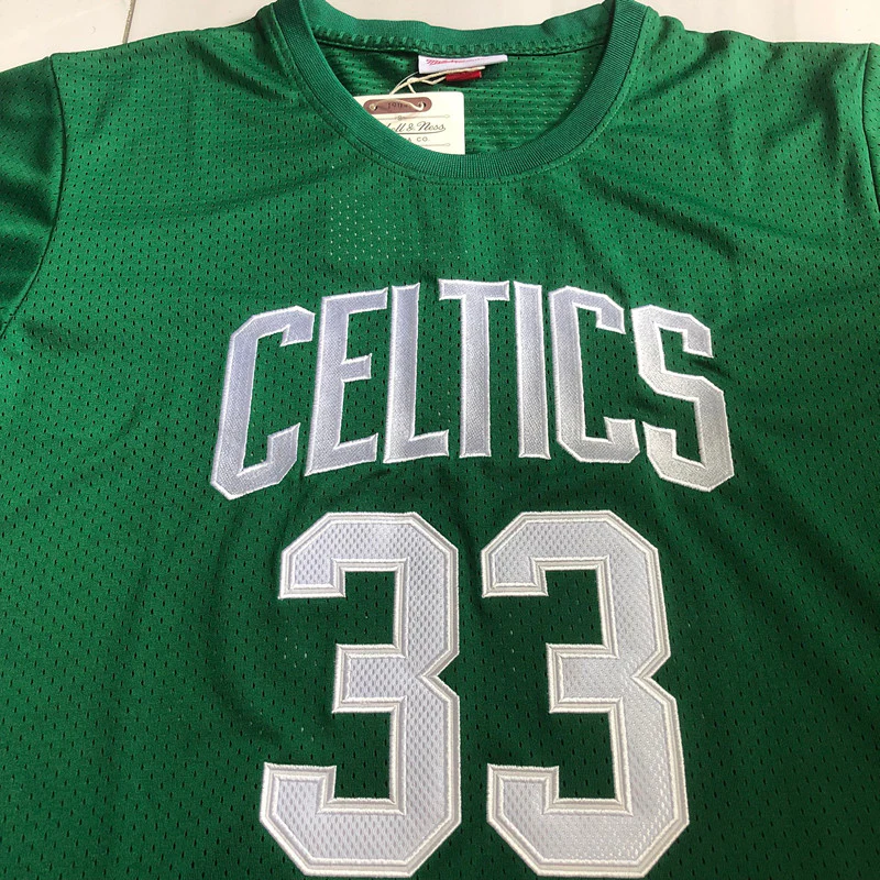Mitchell Ness Unisex Boston Celtics 33 Larry Bird Green T-Shirts