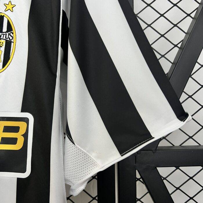 `Retro Juventus 03/04 Home Jersey - Authentic Black & White Striped Vintage Football Shirt`