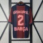 Barcelona x Cactus Jack 24/25 retro jersey back graffiti detail