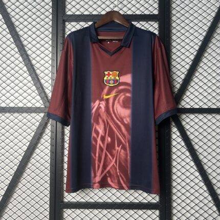 Barcelona x Cactus Jack 24/25 retro jersey back graffiti detail