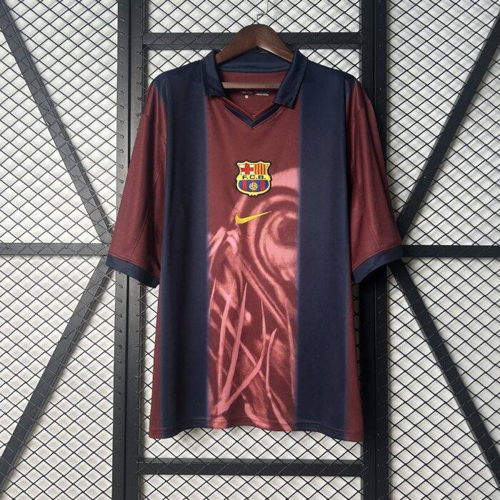 Barcelona x Cactus Jack 24/25 retro jersey back graffiti detail